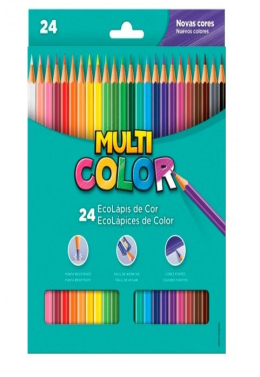 Estojo Lápis de Cor Multicolor C/24 Faber